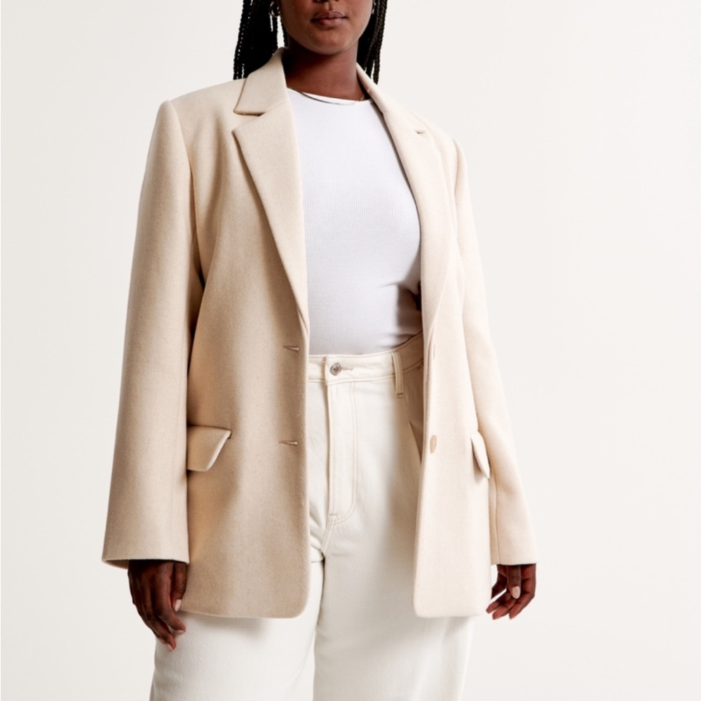 TALL large - cream colored jacket - NWT in bag - a&f